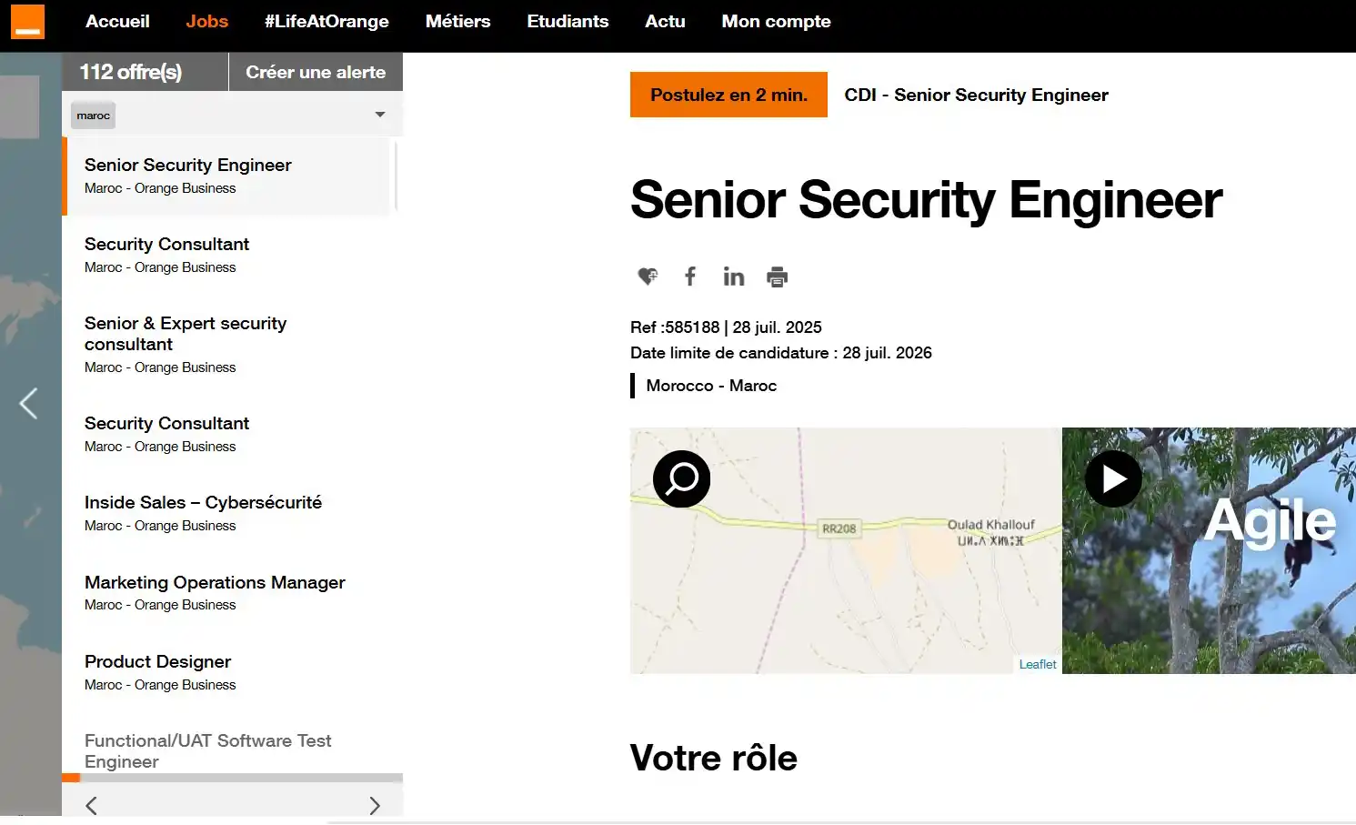 Orange Maroc recrute 2 Orange Maroc recrute