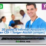 30 postes d’Infirmier Polyvalent en CDI – Tanger-Assilah