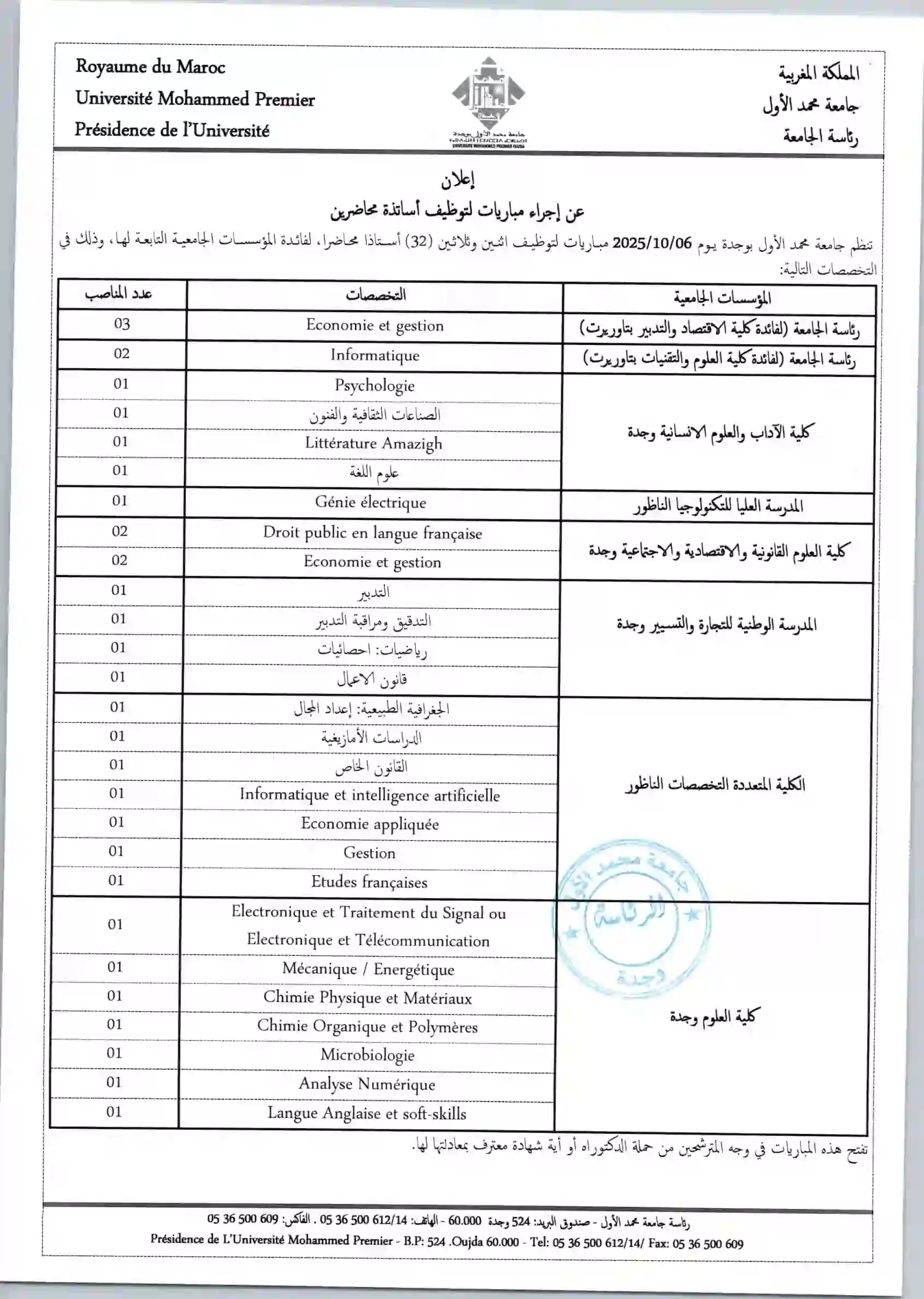 Université Mohammed Premier Oujda 1